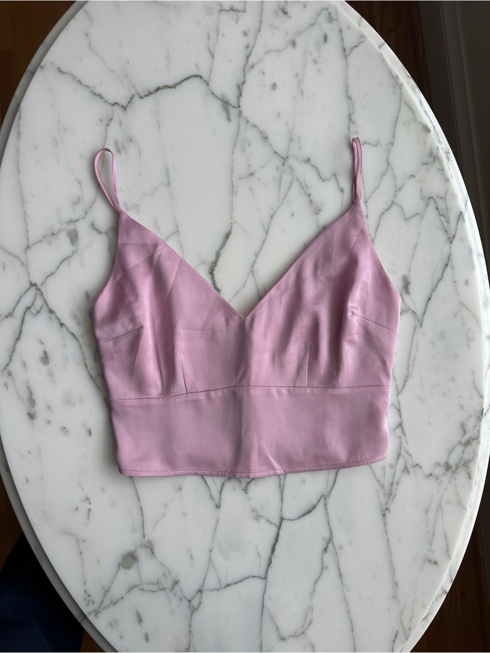 Abercrombie & Fitch Light Pink Satin Tank Top